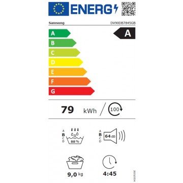 Samsung DV90DB7845GBU4 Στεγνωτήριο Ρούχων 9kg A με Αντλία Θερμότητας Samsung DV90DB7845GBU4 Στεγνωτήριο Ρούχων 9kg A με Αντλία Θερμότητας